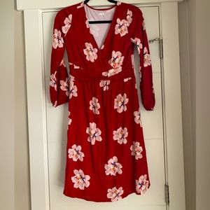Old Navy Maternity red floral dress, size S